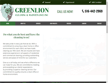 Tablet Screenshot of greenlioncleaning.com